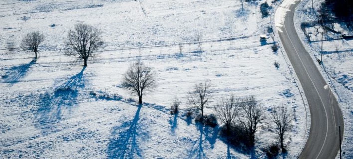 Το χιόνι που έπεσε τα Χριστούγεννα κάλυψε το 8% της χώρας (χάρτης)